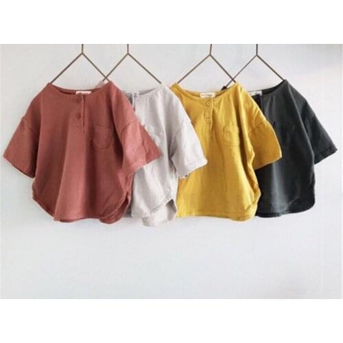 Childrenst T-shirt Boy Girl Animal Short-sleeved Round Neck Cotton Soft T-shirt Quality Casual T-shirt