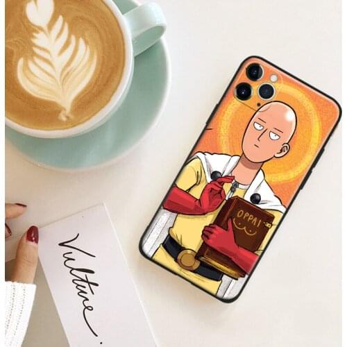 One Punch Man Saitama Soft Silicone for IPhone Se 6 6s 7 8 Plus X XR XS 11 12 Mini Pro Max Glass TPU Phone Case Cover Shell