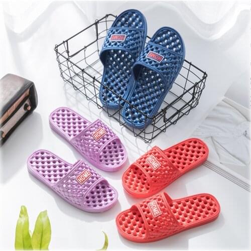 Multi-hole Leaky Bathroom Non-Slip Womens Summer Home Indoor Soft-bottom Bath Hotel Plastic Couple Male Sandals And Slippers