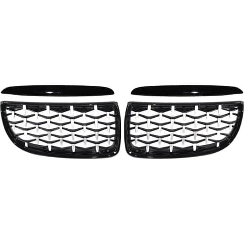 Car Front Grill Bumper Grille Diamond Kidney Racing Grilles FOR BMW 3 Serise E90 E91 2005 2006 2007 2008