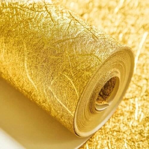 Luxury Classic Gold Wallpaper Roll Bedroom Living Room Relief Damask Wall Paper Glitter Wallpapers Gold Foil papel de parede