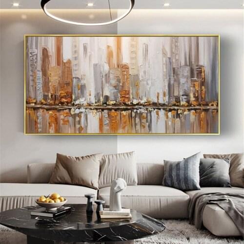 Hand Painted Painting Oil Canvas Waking Landscape Oil Painting for Living Room Wall Art Home Decor Modern Abstract Picture Art