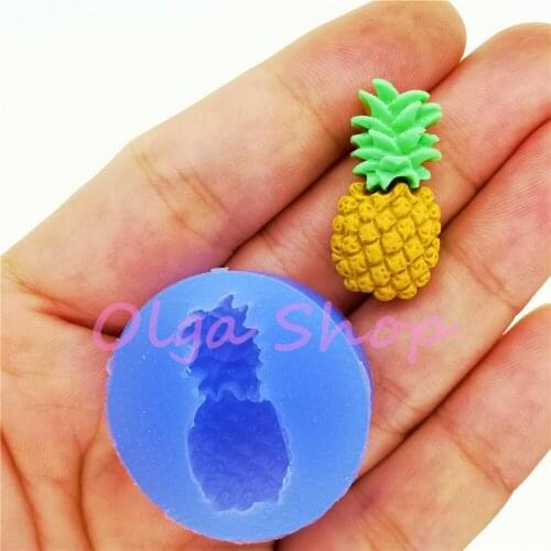 SYL184 26.2mm X 13.0mm Pineapple Silicone Mold Fondant Cake Decoration Candy Resin Clay Earrings Necklace Craft Soap Candle