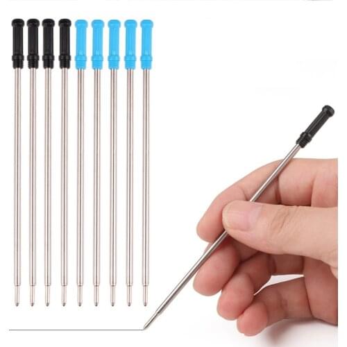 20pc/lot 11.6cm Special Metal Pen Refills for Ballpoint Pen 1.0mm Ball Pen Refill Blue Black Ink Office School Kawaii Stationery