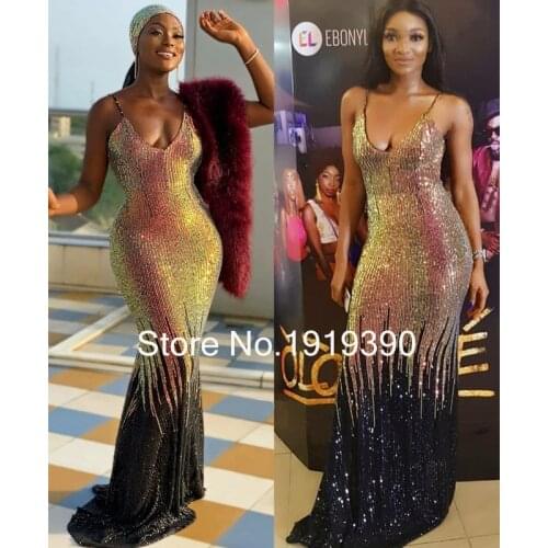 High Quality African Lace Fabrics Gold Color Nice French Embroidery Sequins Tulle Lace Fabric For Nigerian Party Dress XX3337