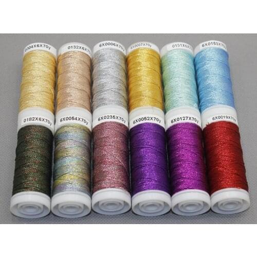 High-strength 6strands Color Gold Thread Polyester Filament Thread Sewing Embroidery For Silk Fabric