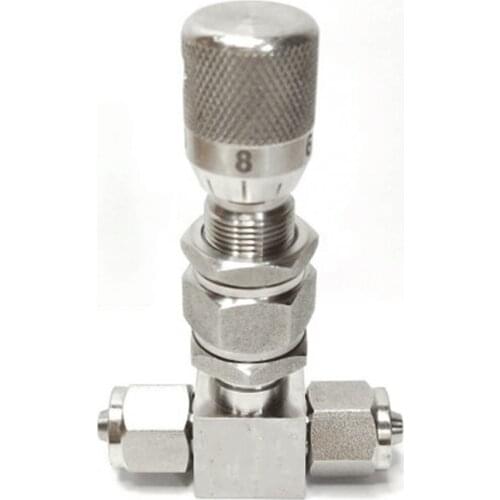 Fit 4 6 8 10 12mm OD Hose Quick Twist Bulkhead 304 Stainless Shut Off Metering Micro Needle Valve Flow Regulating