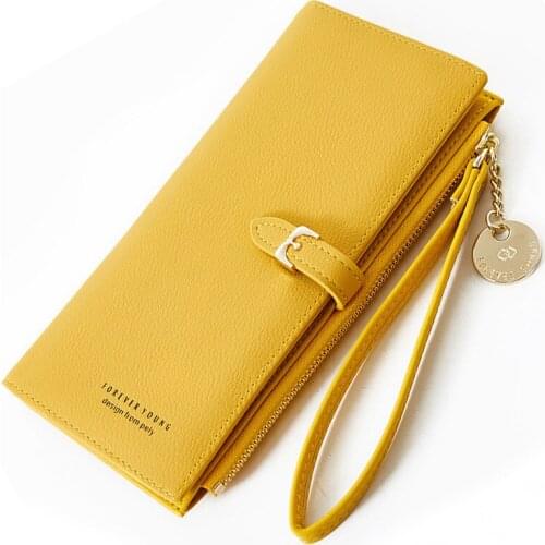 Wristband Women Long Wallet Many Departments Female Wallets Clutch Lady Purse Zipper Phone Pocket Card Holder Ladies