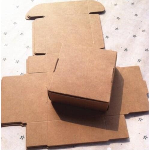 50pcs Small Black white Kraft paper gift cardboard packaging paper box Craft carton package for packing handmade soap/candy box
