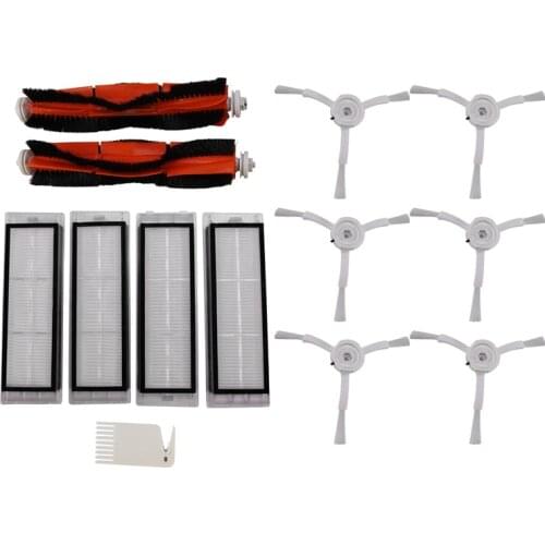 6X Side Brush +4X Hepa Filter + 2X Main Brush Suitable For Xiaomi Vacuum Roborock S50 S51 S55 S5