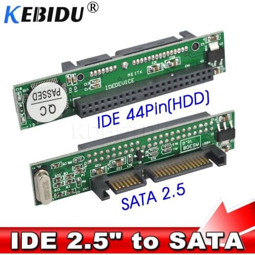 Kebidu IDE 44 pin 2.5" to SATA PC Adapter Converter 1.5Gbs Serial Adapter Converter ATA 133 100 HDD CD DVD Serial Hard Disk