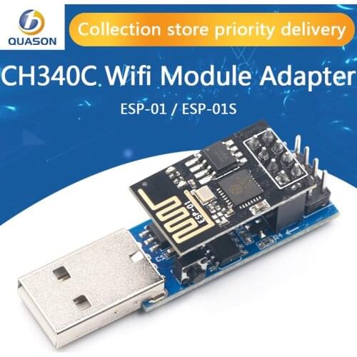 ESP8266 ESP-01/ESP-01S WIFI Module Adapter Download Debug Link Kit CH340C for Arduino IDE USB to ESP8266 ESP-01s DIY Kit