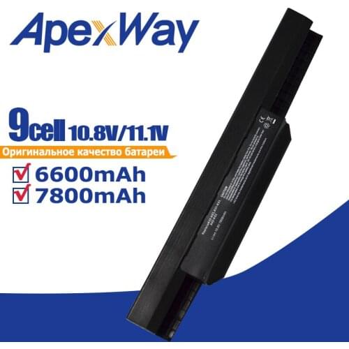 6600mah Laptop Battery for Asus A31-K53 A32-K53 A41-K53 A42-K53 A43 A43J A53 A53J K43 K43S K53 K53S X43 X43J X44 X44H X54 X84