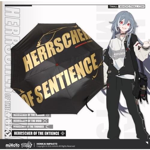Anime Fu Hua Honkai Impact 3 Fashion Portable Fold Sunscreen Umbrella Parasol Windproof Rain Sunny Umbrella Cosplay Xmas Gift
