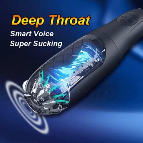 Automatic Deep Throat Strong Suck Oral Sex Male Masturbator Cup Electric Blowjob Vibrating Pussy Penis Machine Sex Toys For Men