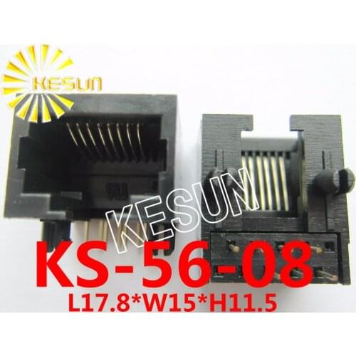 FREE SHIPPING 20PCS x RJ45 56 Open type 8P8C 8Pin PCB Right Angle Modular Female Network Socket LAN Connector