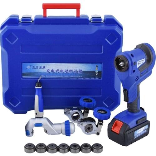 Cordless Electric Flaring Tool Kit CT-E800AM with Scraper Tube cutter Spare Battery Steel Bar for 1/4'~3/4"(6mm-19mm)