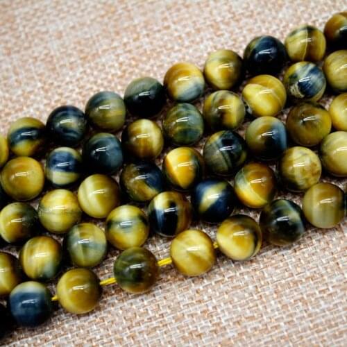 Natural Dream Yellow Tiger Eye Stone Beads 15inch 6/8/10mm 12mm Gem Stone Round Spacer Beads For Jewelry Making