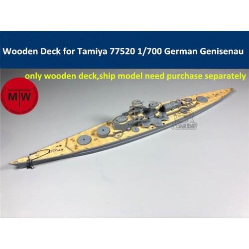 1/700 Scale Wooden Deck for Tamiya 77520 German Genisenau Ship Model CY700027