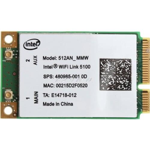 For Link Intel 5100 WIFI 512AN_MMW 300M Mini PCI-E Wireless WLAN Card 2.4/5GHz
