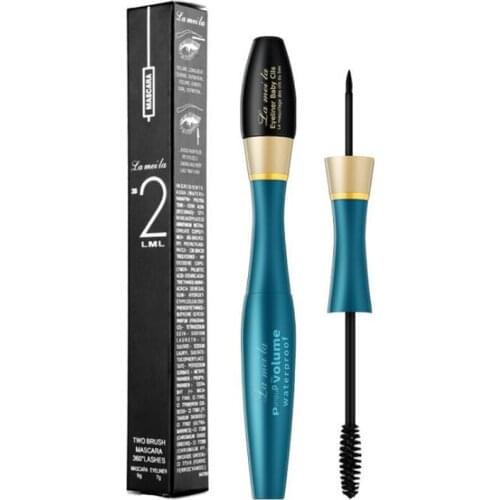 Professional Brand Makeup 3d Fiber Silicon Brush Head Eyelash Extensions Thick Curling Black Mascara Waterproof Cosmetics