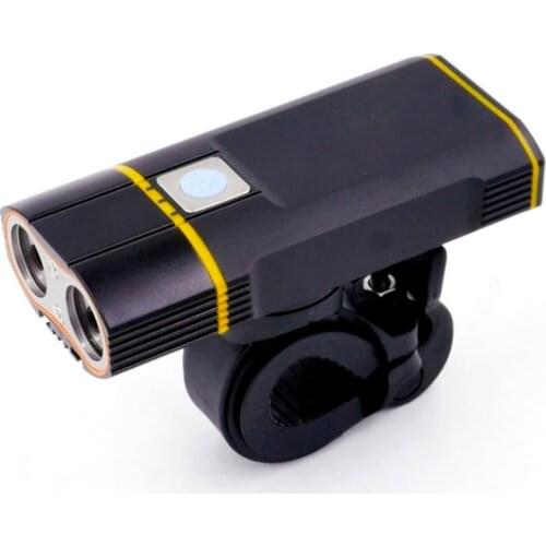 Y1 bicycle light USB Bike Headlight Led light 5mode Wide floodlight 118Degree 18650 rechargeable Battery work waterproof Cycling