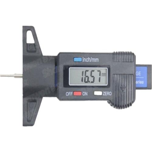 Digital Car Tire Tread Depth Gauge 0-25.4mm Meter Measurer Tool LCD Display Brake Pad Shoe Tire Monitoring System