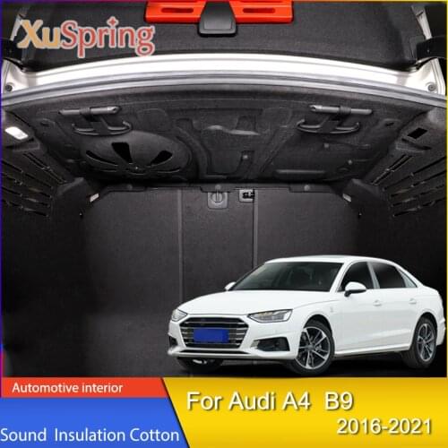 Car Trunk Insulation Cotton Soundproof Carpet Sticky Pad Car-styling for Audi A4 2016 2017 2018 2019 2020 2021 B9
