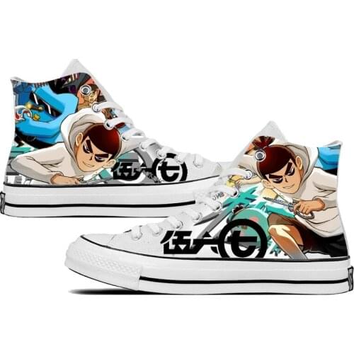 Anime 3D Cartoon Scissor Seven Killer Seven Student Casual Canvas Shoes Plimsolls Flats Duck Shoes Sneakers