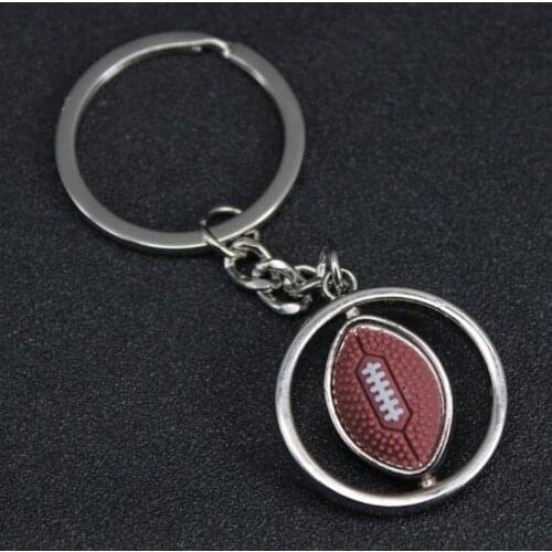 New spin golf ball basketball football key ring key ring souvenir gift
