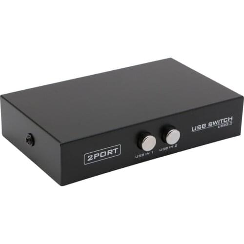 2 Ports USB2.0 Sharing Device Switch Switcher Adapter Box For PC Scanner Printer Y51A