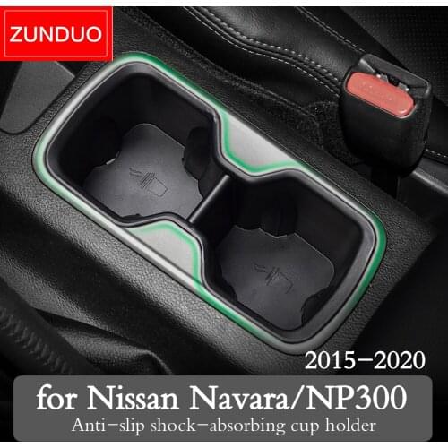ZUNDUO Cup Holder Storage Box For Nissan Navara NP300 2015 - 2020 Interior Accessories Stowing Tidying Anti-Slip Cup Container
