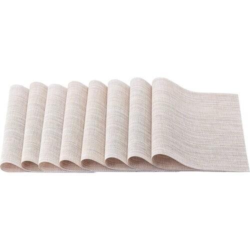Placemats, Set of 8 Heat Resistant Stain Resistant Anti-Water Non-Slip Placemats for Dining Table, Washable