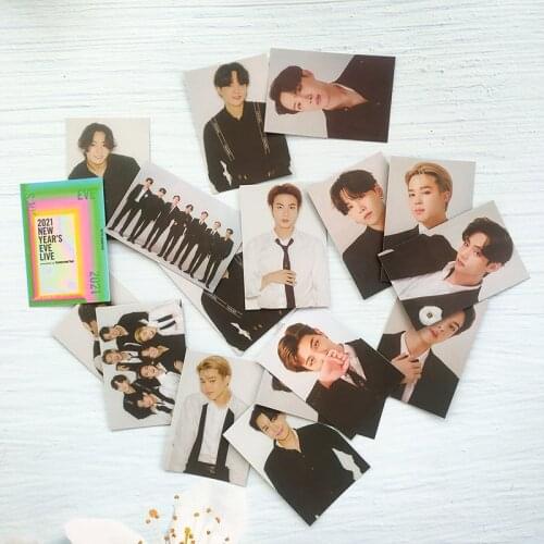 KPOP Bangtan Boys Poster Lomo Cards Postcards 2021 NEW YEARS EVE LIVE Card Fans Collection JIMIN JUNG KOOK JIN SUAG J-HOPE RM