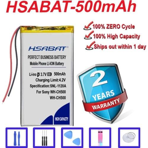 Top Brand 100% New 500mAh Battery for Sony WH-CH500 WH-CH510 WF-H800 WF-XB700 Headset in stock