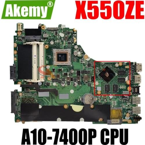 X550ZE Laptop motherboard for ASUS X550ZE X550Z K550Z VM590Z original mainboard A10-7400P LVDS