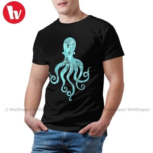 Octopus Tee Shirt Awesome Short-Sleeve 100 Cotton T Shirt Basic Printed T-Shirt 3xl Mens