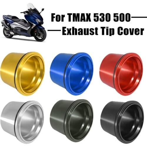 Motorcycle Exhaust Nozzle Pipe Muffler Tip Cover For YAMAHA Tmax 530 500 TMAX530 TMAX500 2012 2013 2014 2015 2016 CNC Aluminum