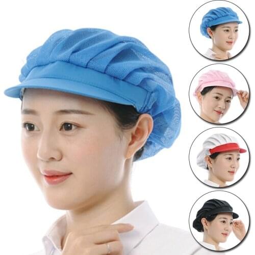 New Elastic Kitchen Work Hat Men Women Chef Caps Restaurants Accessories Dustproof Cooking Breathable Hotel Cook Cap