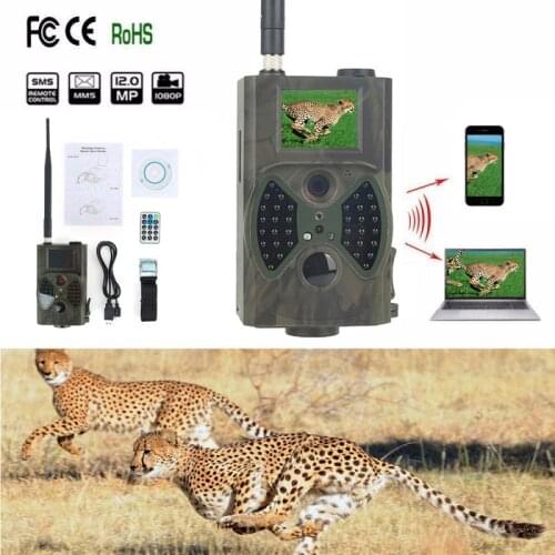 HC300M Night Vision Hunting Camera 2G GSM MMS GPRS 12MP 1080P Photo Traps Outdoor Wildlife Infrared Hunting Trail Cameras