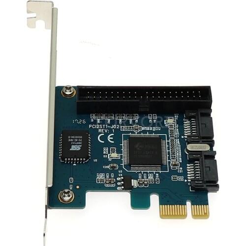PCI-e to IDE & 2 ports SATA 7pin Controller Card Chipset Jmicron JMB363