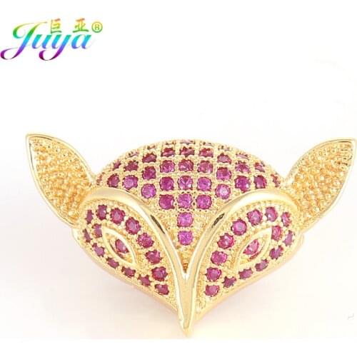 Jewelry Findings Supplies Wholesale 5pcs Copper Fox Metal Spcer Charms Beads Accessories For Women Needlework Jewelry DIY Making