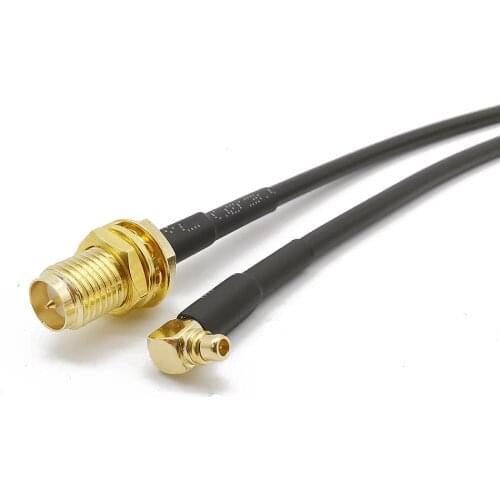 RP SMA to MMCX RG174 RF Cable RP-SMA Female to MMCX Male Right Angle FPV Antenna for PandaRC VT5804/VT5804PRO/VT5804V2 RC Drone