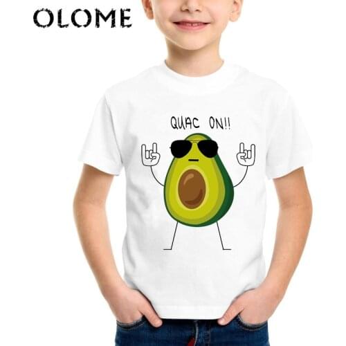 Avocado Vegan Short Sleeve Cute T-shirt kids Small Fresh Casual T Shirt Harajuku Ullzang Tshirt Fashion Top Tee for girls boys