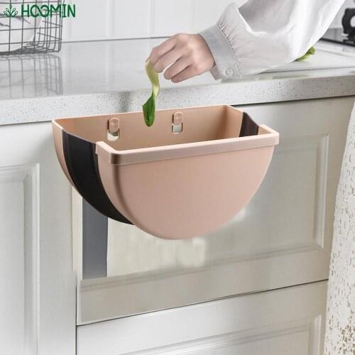 Folding Waste Bin Kitchen Cabinet Door Hanging Trash Can Car Trash Bin Wall Mounted Bathroom Toilet Garbage Storage Rubbish Bin