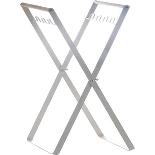 X-Type Folding Trash Stand Can Metal Trash Bag Box Holder Garbage Bag Rack Home Kitchen Storage RacksTowel Rag Dry Shelf