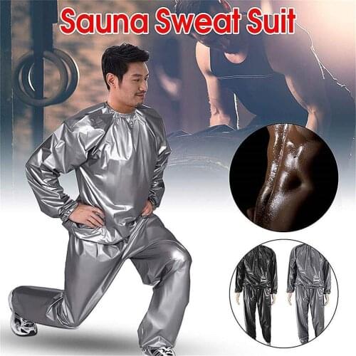 Sports Sweating Sauna Clothes Shaper Shirt Heavy Duty Exercise Fitness Anti-rip Workout Suit Black Loss Fitness Weight Y6U0