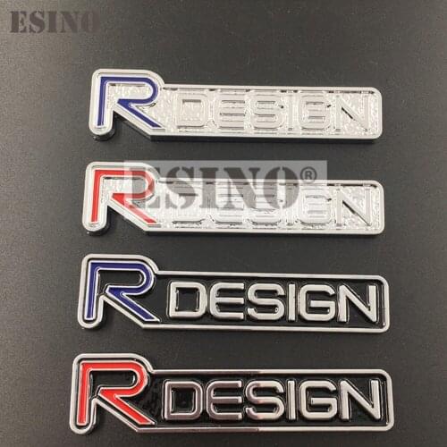 Car Styling 3D Metal Chrome Zinc Alloy R Design Emblem Car Body Badge Auto Accessory for Volvo XC40 XC60 XC90 V60 V90 S60 S90