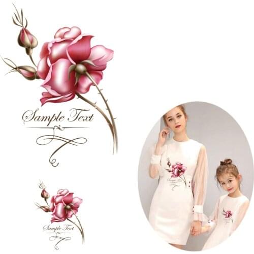 Flower Heat Transfers Pvc Patch Stickers On Clothes Washable Iron Stickers Patch DIY Decoration Easy Print By Household Irons