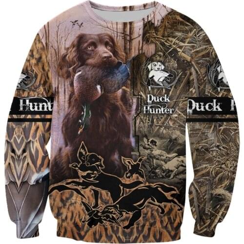Beautiful Duck Hunter 3D All Over Printed Hoodies Sweatshirt Unisex Streetwear Zip Pullover Casual Jacket Tracksuits KJ0221